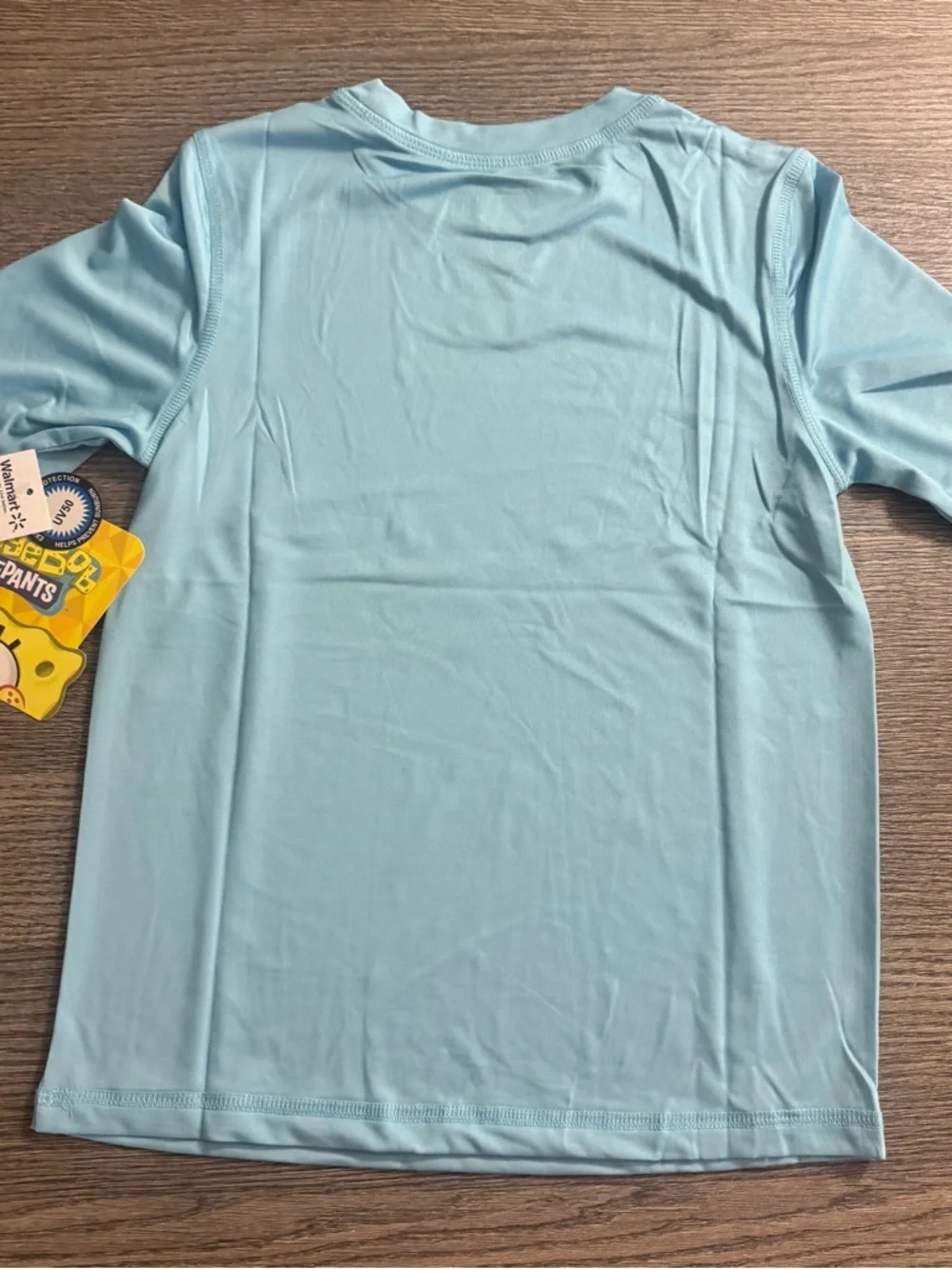 SpongeBob SquarePants Boys Graphic Rash Guard Size 8 Top Short Sleeves